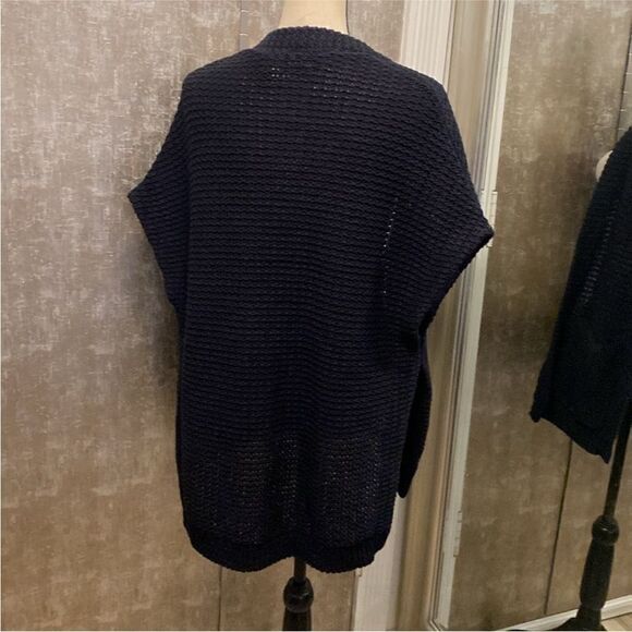 Theory 100% cotton Women's Black Open-Front Sweater, S - Picture 5 of 8